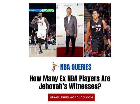 how many ex nba players are jehovah witnesses|How Many ex